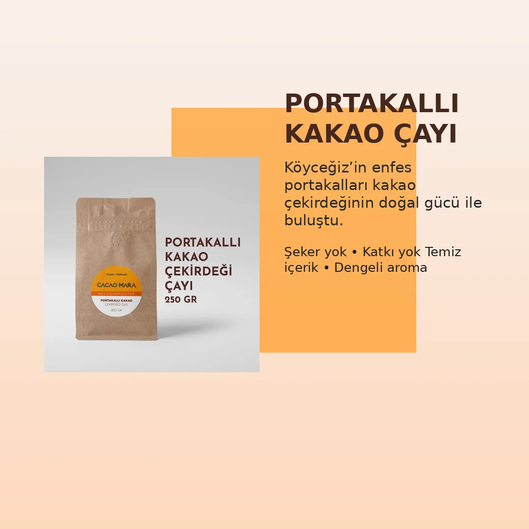Portakallı Kakao Çekirdeği Çayı 250gr görsel 2